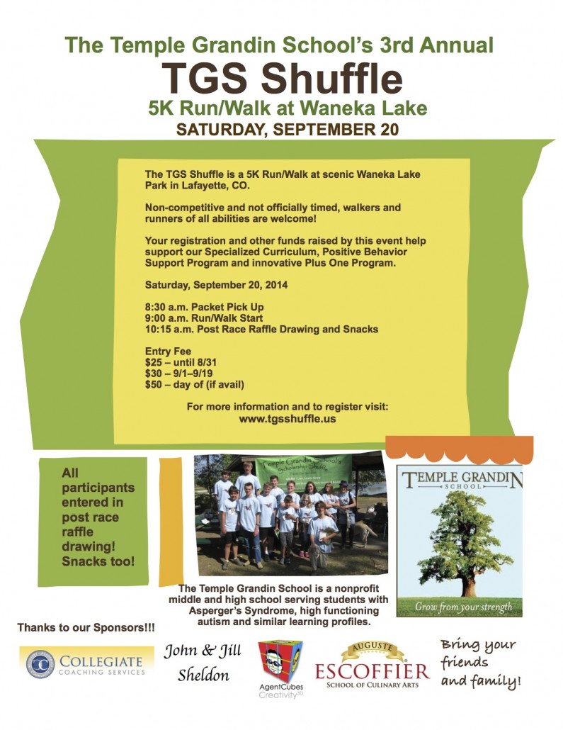 Temple Grandin School’s 3rd Annual TGS Shuffle – September 20th